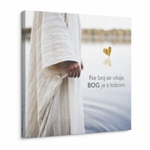 Angellum citat na platnu – “Ne boj se oluja. BOG je s tobom." #0235